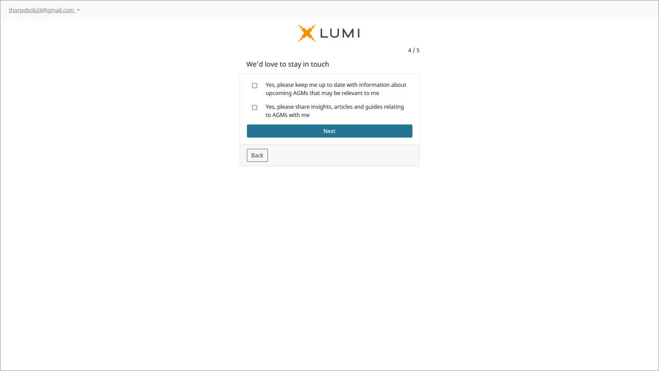 Lumi AGM+ - Local Account Screen 5-2